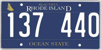 RI license plate 137440