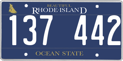 RI license plate 137442