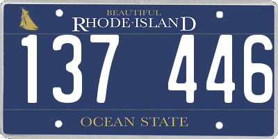 RI license plate 137446