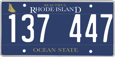 RI license plate 137447