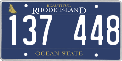 RI license plate 137448