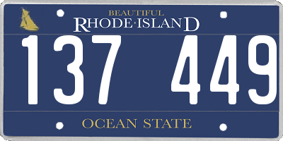 RI license plate 137449