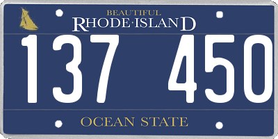 RI license plate 137450