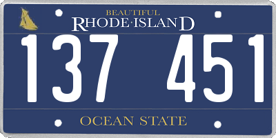 RI license plate 137451