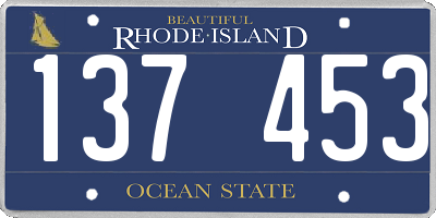 RI license plate 137453