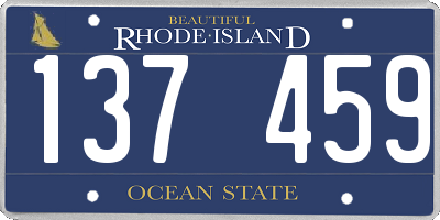 RI license plate 137459