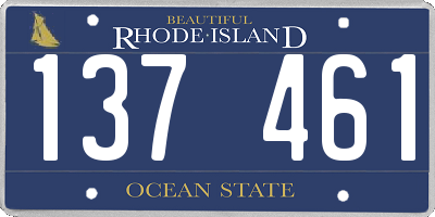 RI license plate 137461