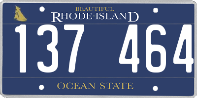 RI license plate 137464