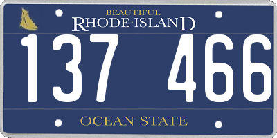 RI license plate 137466
