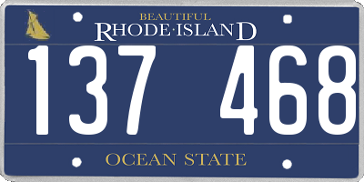 RI license plate 137468