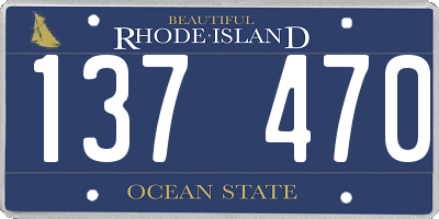 RI license plate 137470
