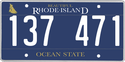 RI license plate 137471