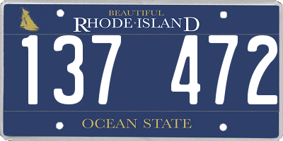 RI license plate 137472