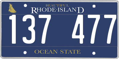 RI license plate 137477