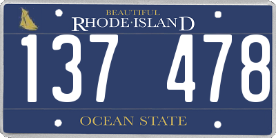 RI license plate 137478