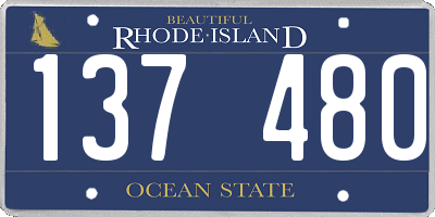 RI license plate 137480