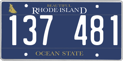 RI license plate 137481