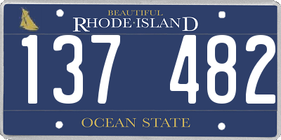 RI license plate 137482