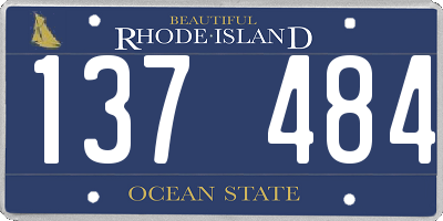RI license plate 137484