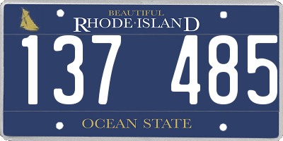 RI license plate 137485