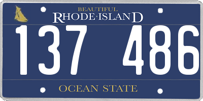 RI license plate 137486