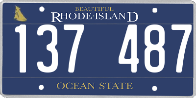 RI license plate 137487