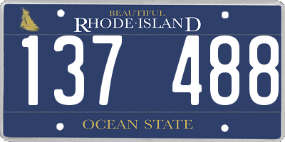 RI license plate 137488