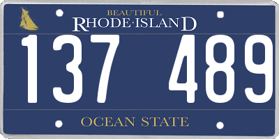 RI license plate 137489