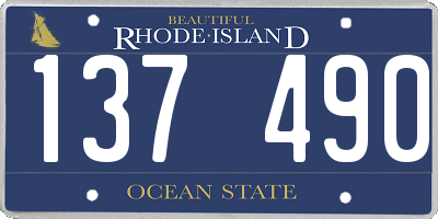 RI license plate 137490