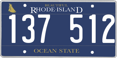 RI license plate 137512