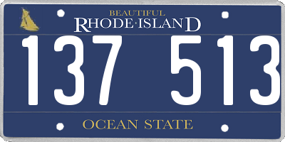 RI license plate 137513