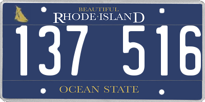 RI license plate 137516