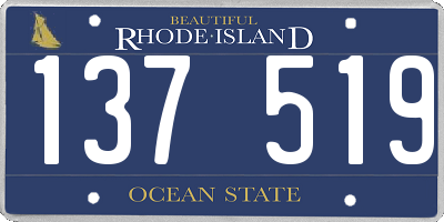 RI license plate 137519