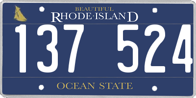 RI license plate 137524