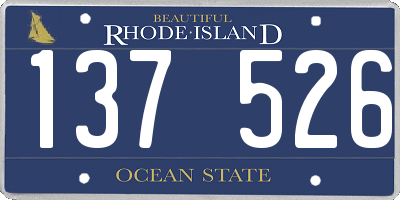 RI license plate 137526