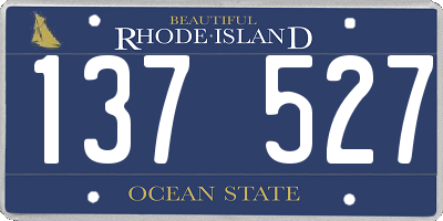 RI license plate 137527