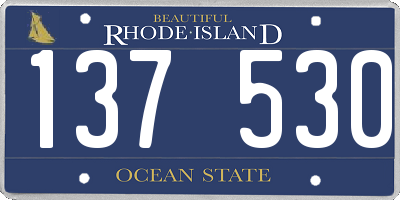 RI license plate 137530