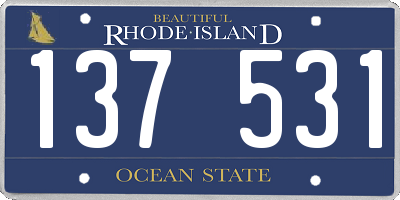 RI license plate 137531