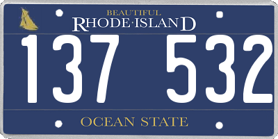 RI license plate 137532