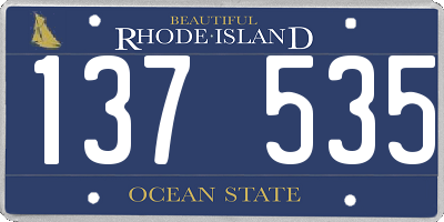 RI license plate 137535