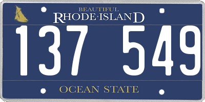RI license plate 137549