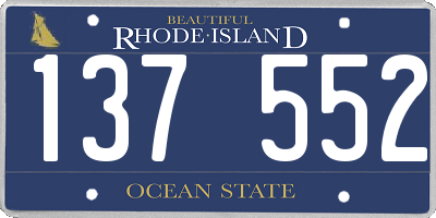 RI license plate 137552