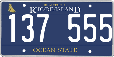 RI license plate 137555