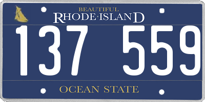 RI license plate 137559