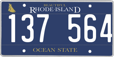 RI license plate 137564