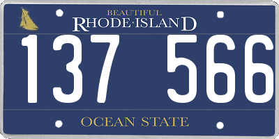 RI license plate 137566
