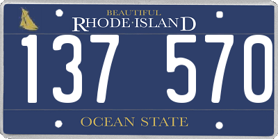 RI license plate 137570