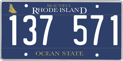 RI license plate 137571