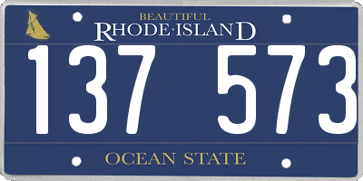 RI license plate 137573