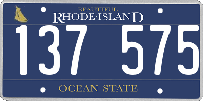 RI license plate 137575